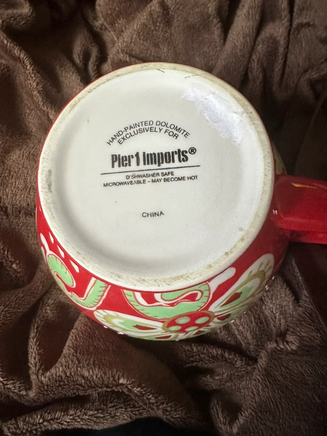 Hand-Painted Dolomite latte/soup mug image indicator(4)