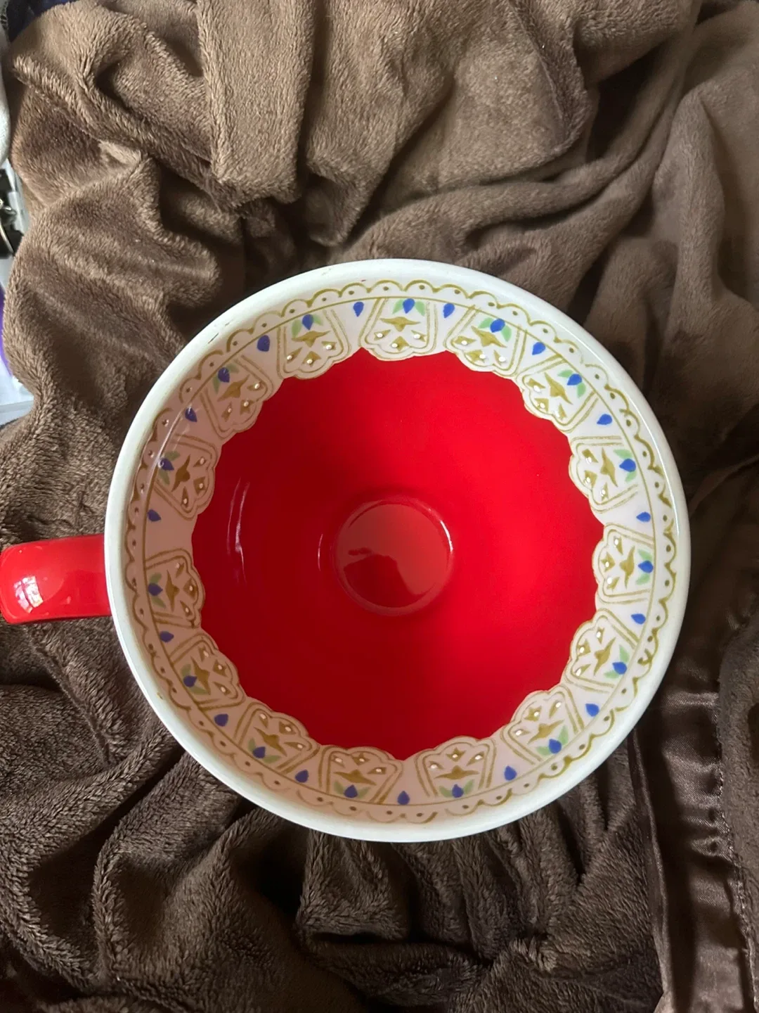 Hand-Painted Dolomite latte/soup mug image indicator(2)