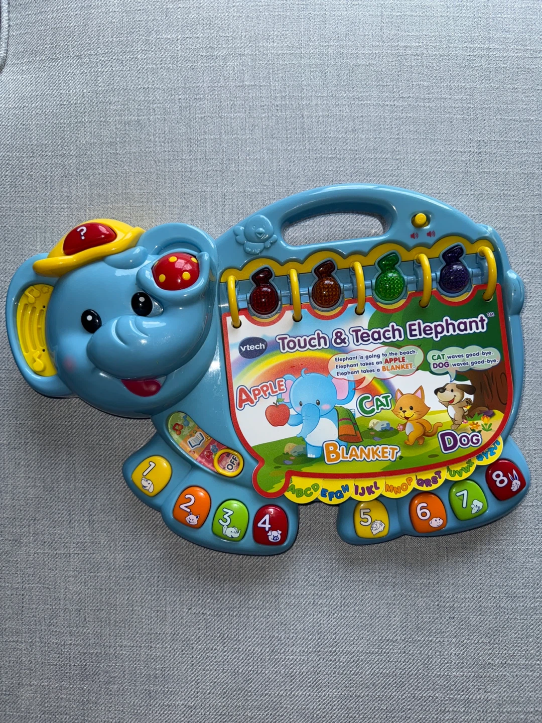 VTech Touch & Teach Elephant Toy LETTERS