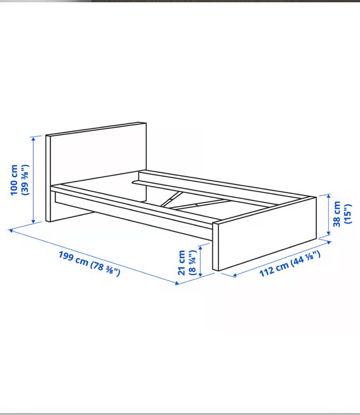 IKEA Malm Brown Twin Bed Frame - photo 5
