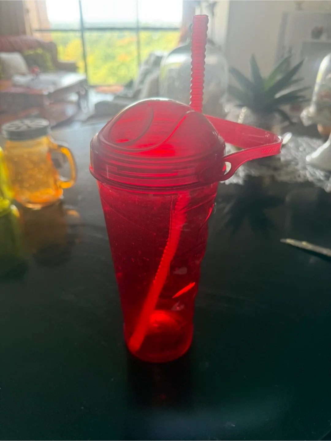Red Slushie Cup with Straw thumbnail