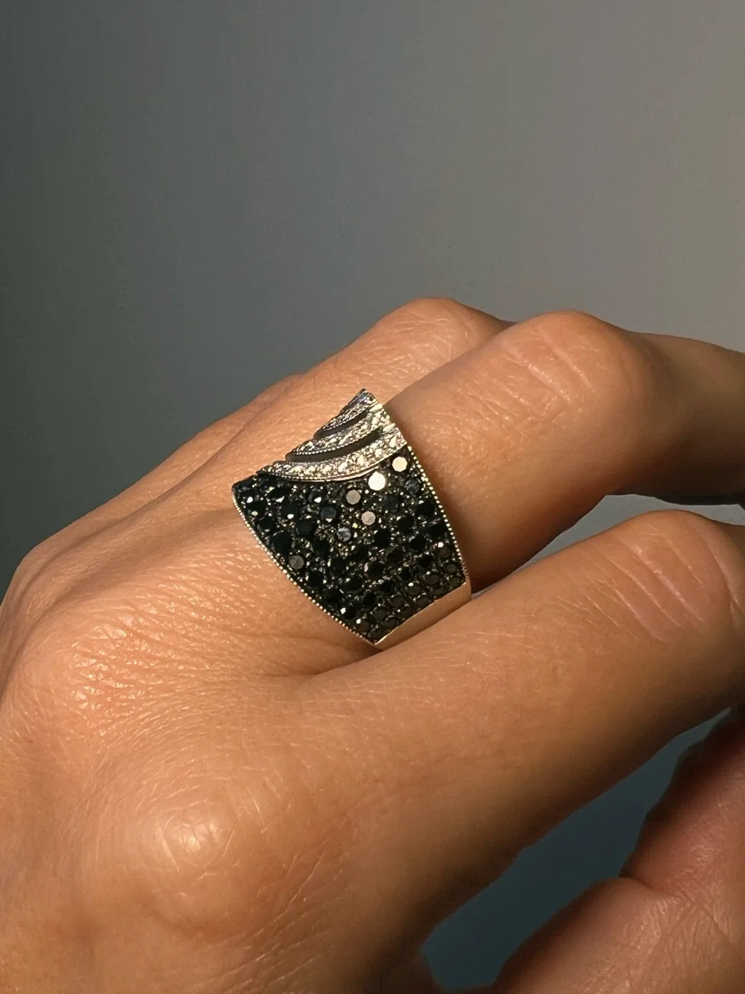 ✨14kt White Gold Ring with Black Diamonds - Appraised $4,750 ✨ image indicator(2)