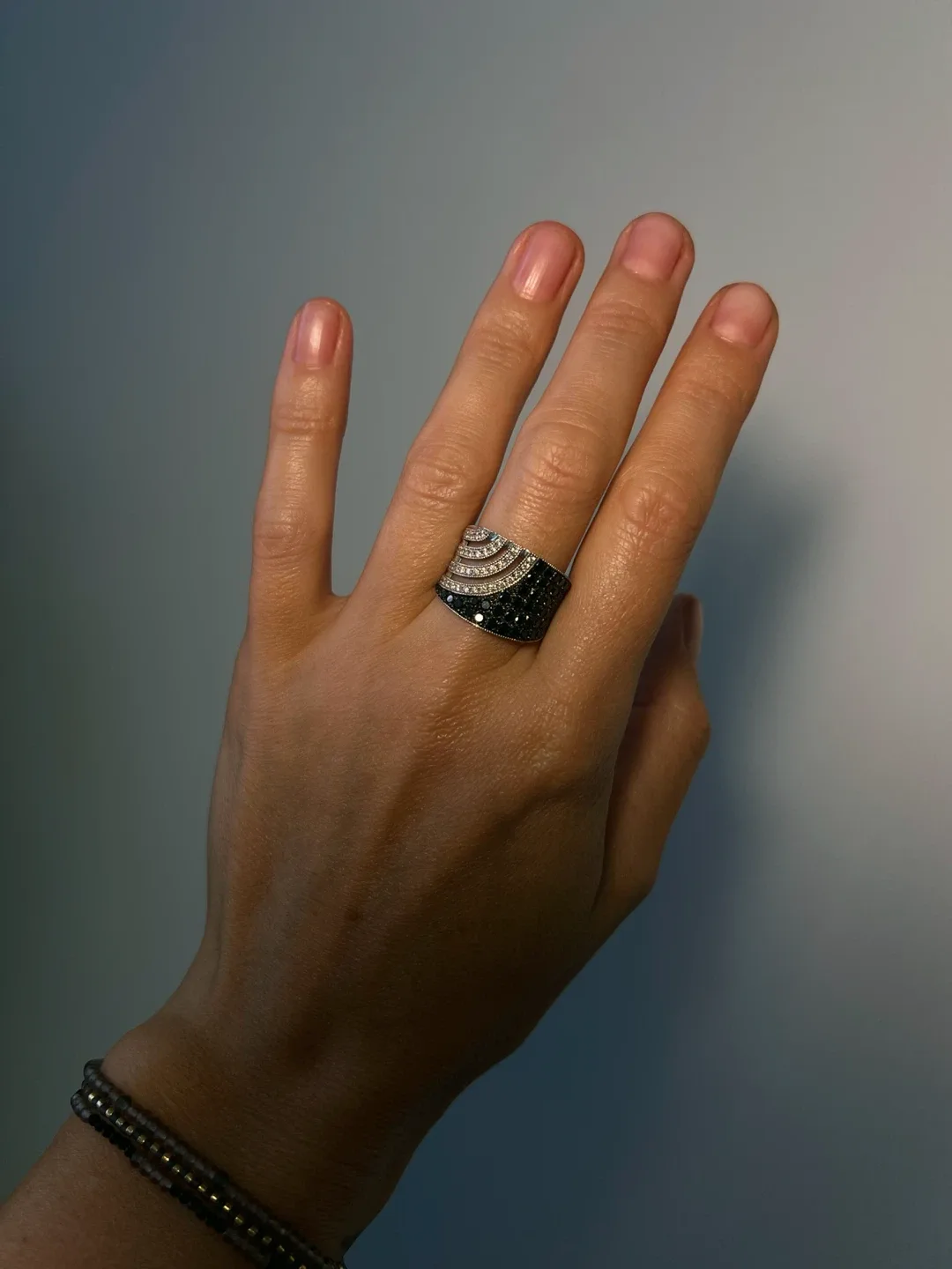 ✨14kt White Gold Ring with Black Diamonds - Appraised $4,750 ✨ image indicator(3)