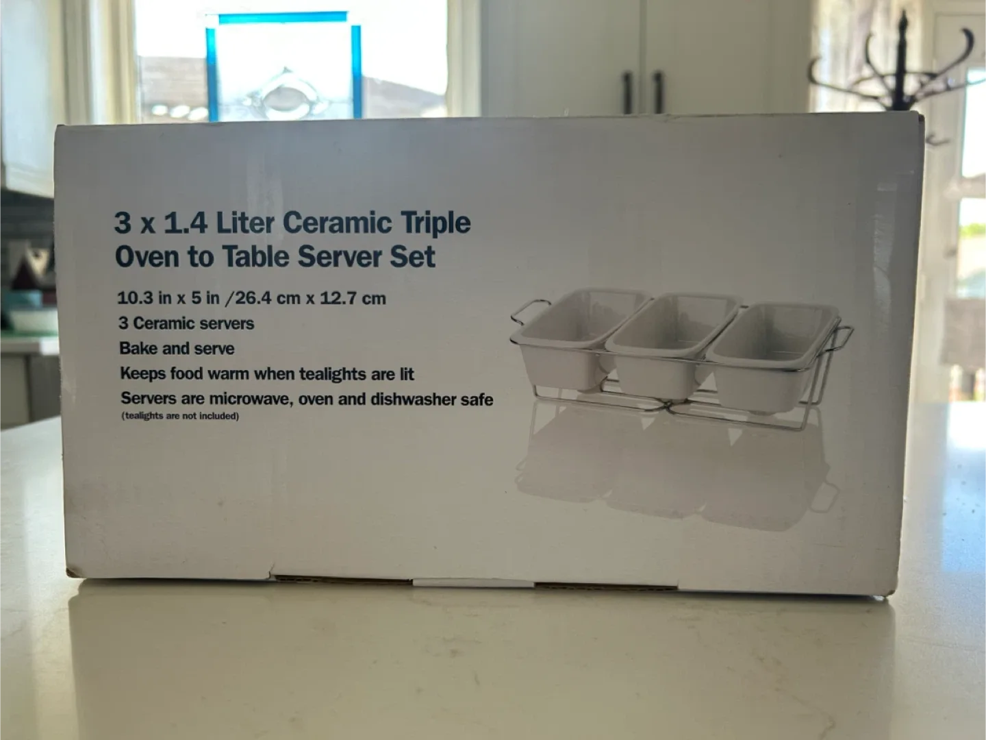 3 x 1.4 Liter Ceramic Triple Oven to Table Server Set image indicator(3)