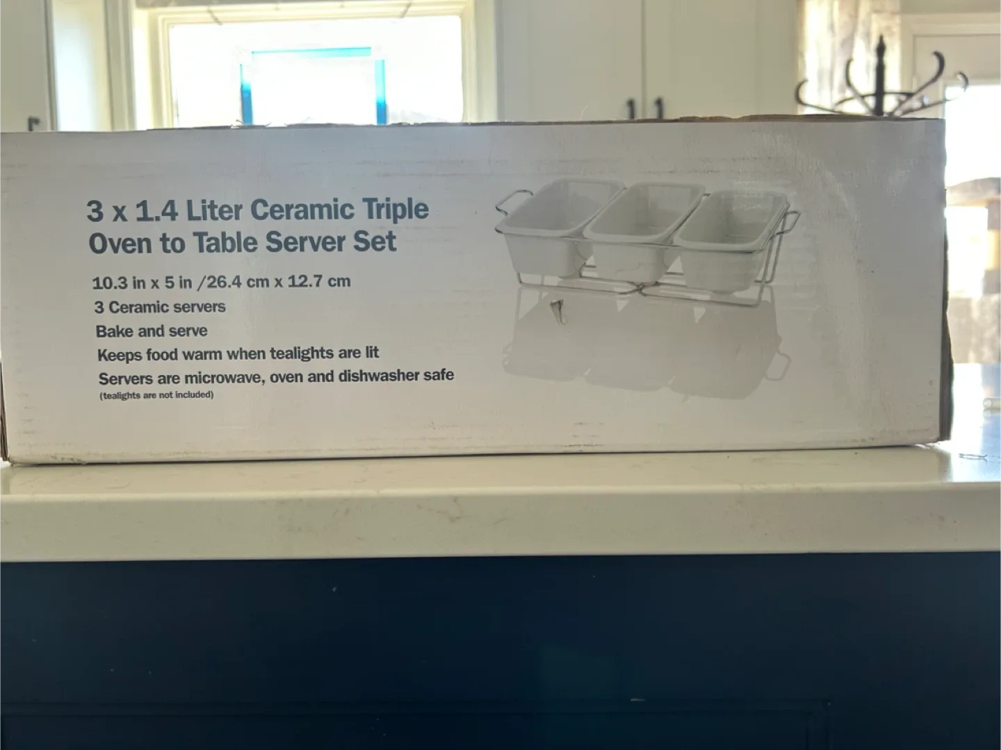 3 x 1.4 Liter Ceramic Triple Oven to Table Server Set image indicator(2)