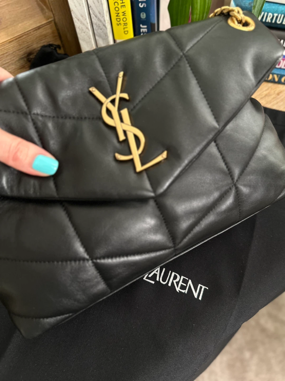 Yves Saint Laurent Black Leather Puffer Bag - photo 2