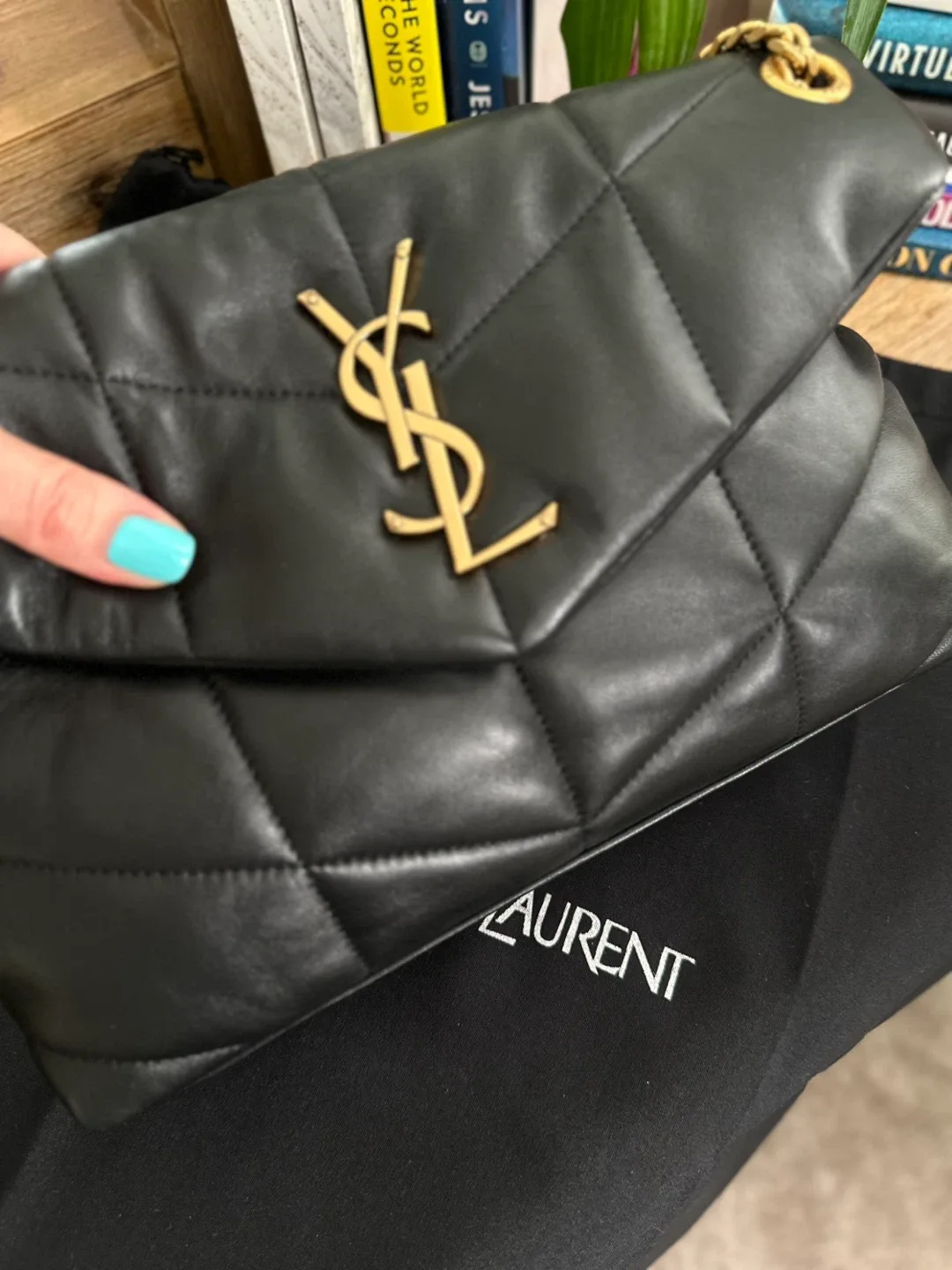 Yves Saint Laurent Black Leather Puffer Bag image indicator(2)