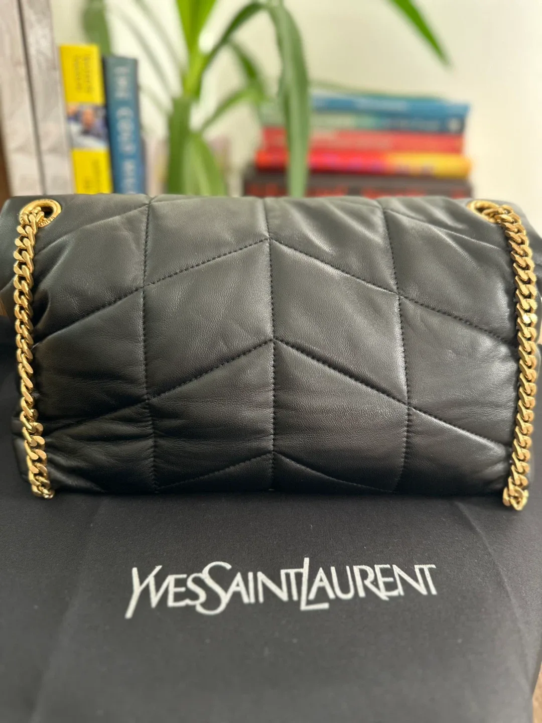 Yves Saint Laurent Black Leather Puffer Bag image indicator(4)