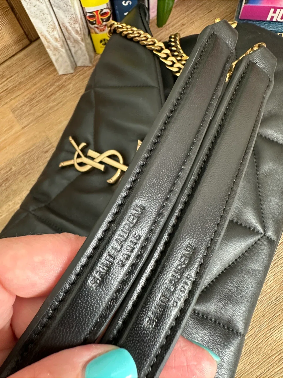 Yves Saint Laurent Black Leather Puffer Bag image indicator(8)