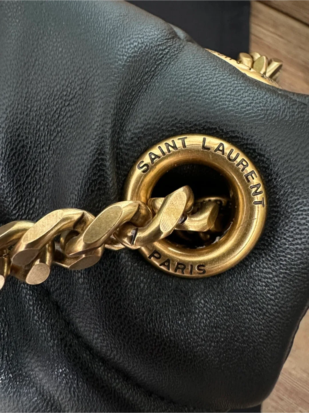 Yves Saint Laurent Black Leather Puffer Bag image indicator(3)