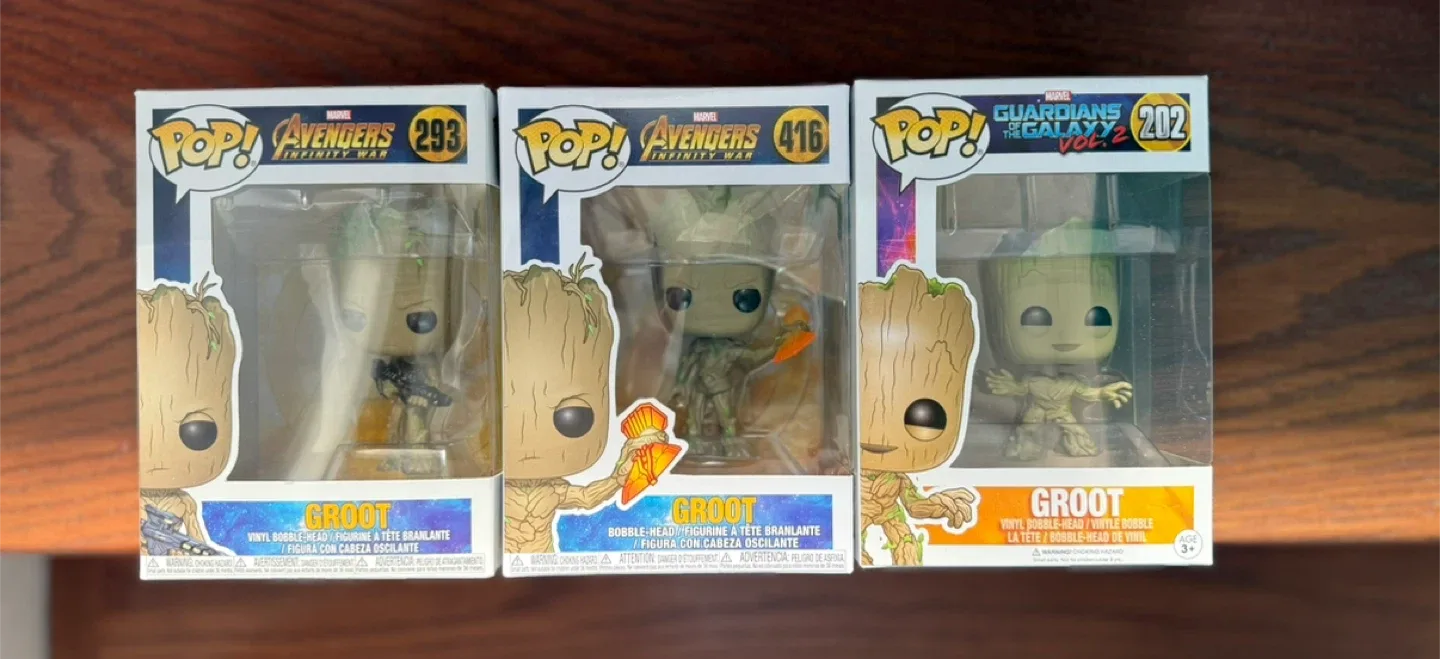 Funko Pop! Groot Figures - Avengers & Guardians thumbnail