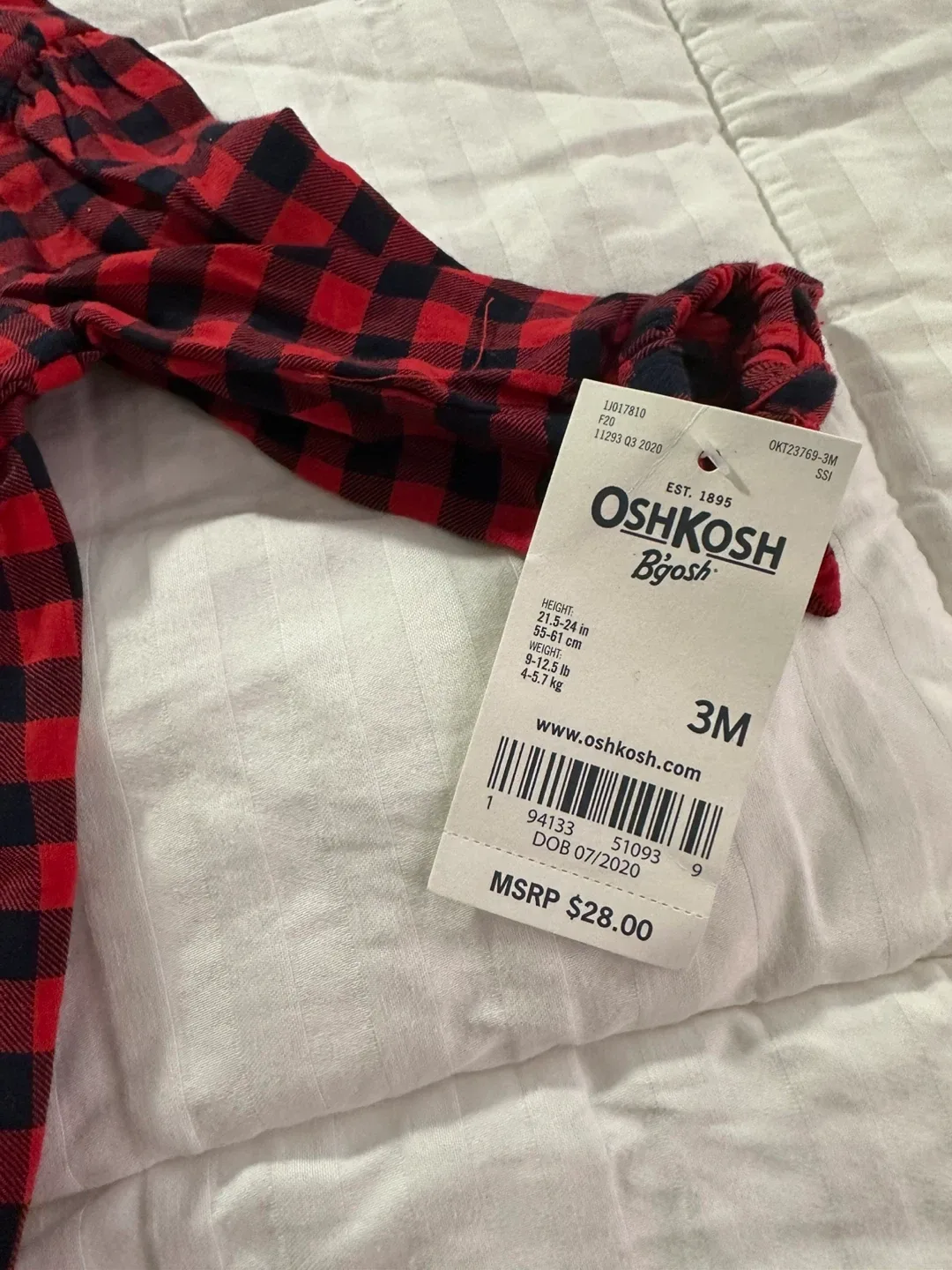 OshKosh Bgosh 3M Overalls & Plaid Top Set image indicator(4)