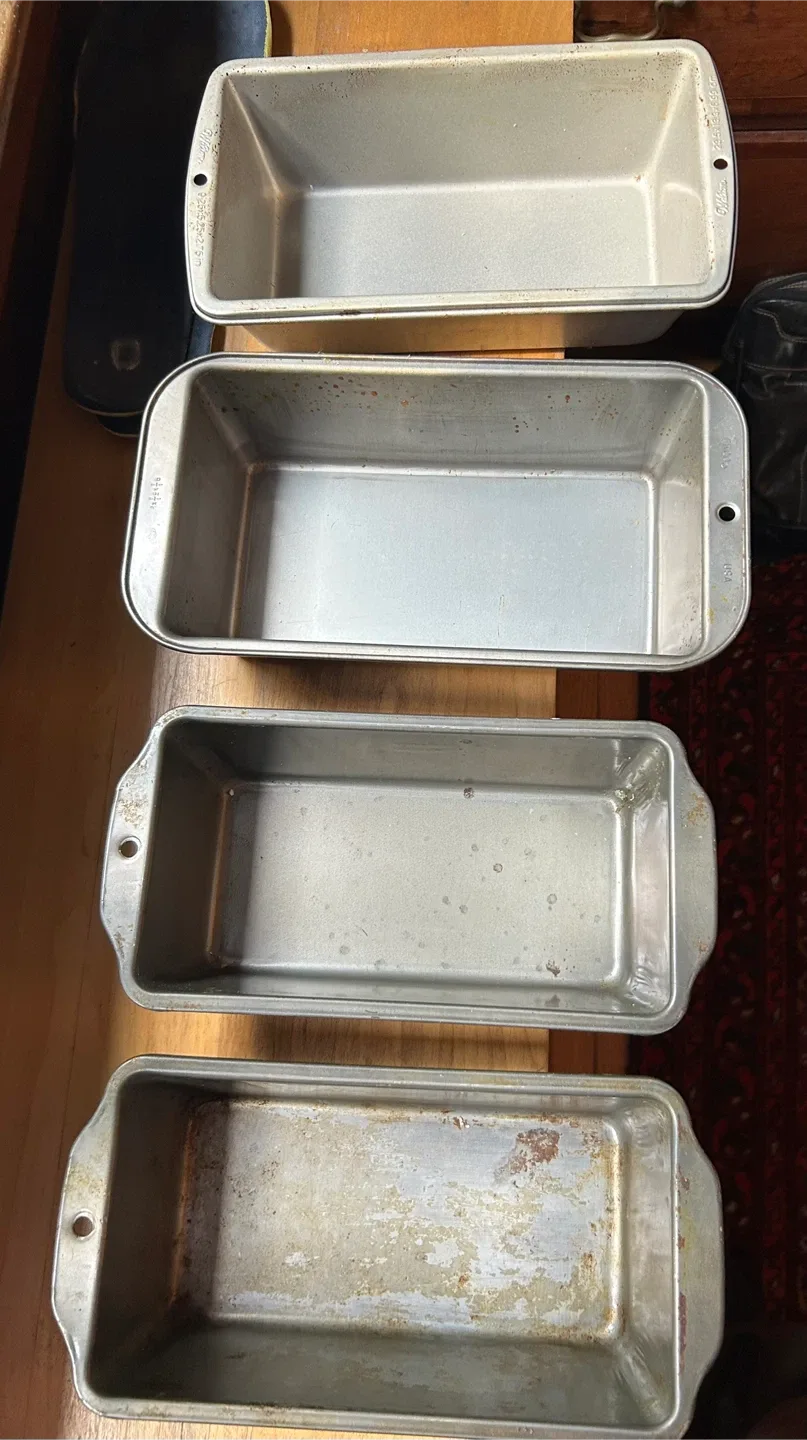 $10 big lot of 4 non stick loaf bread baking pans kitchen thumbnail