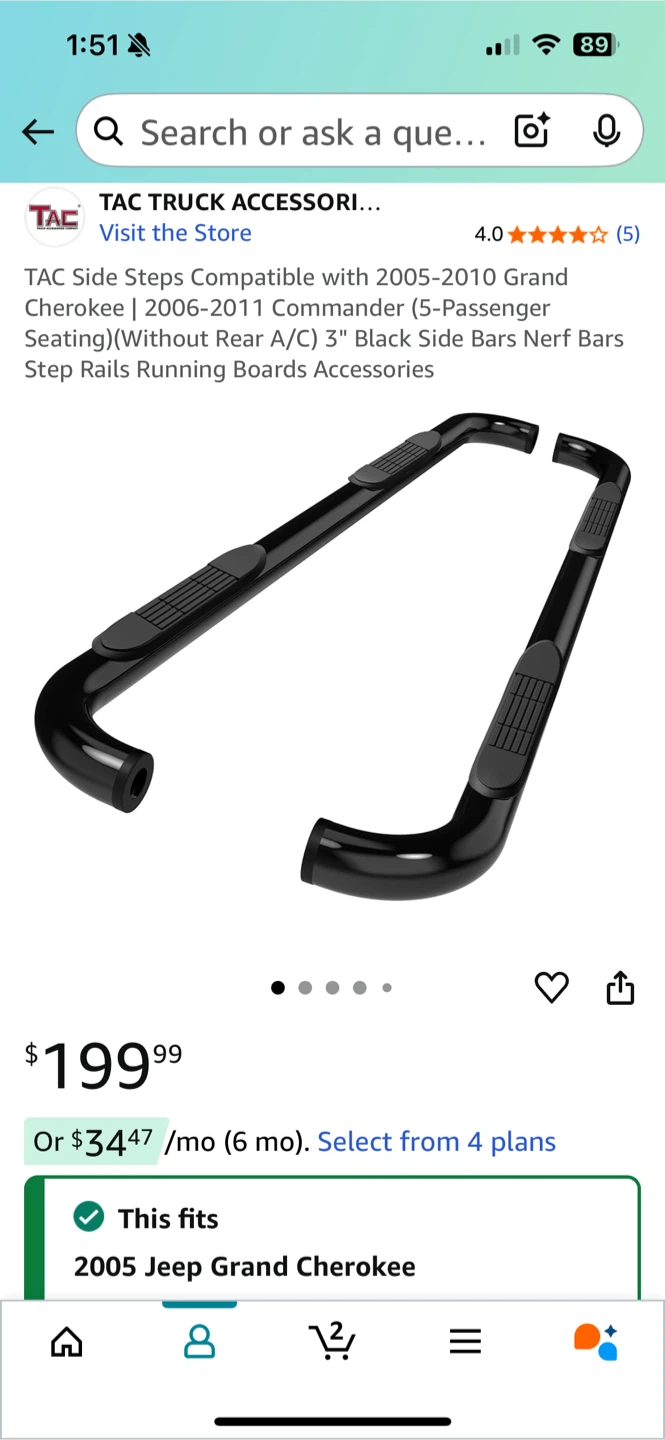 TAC Side Steps for Jeep Grand Cherokee/Commander