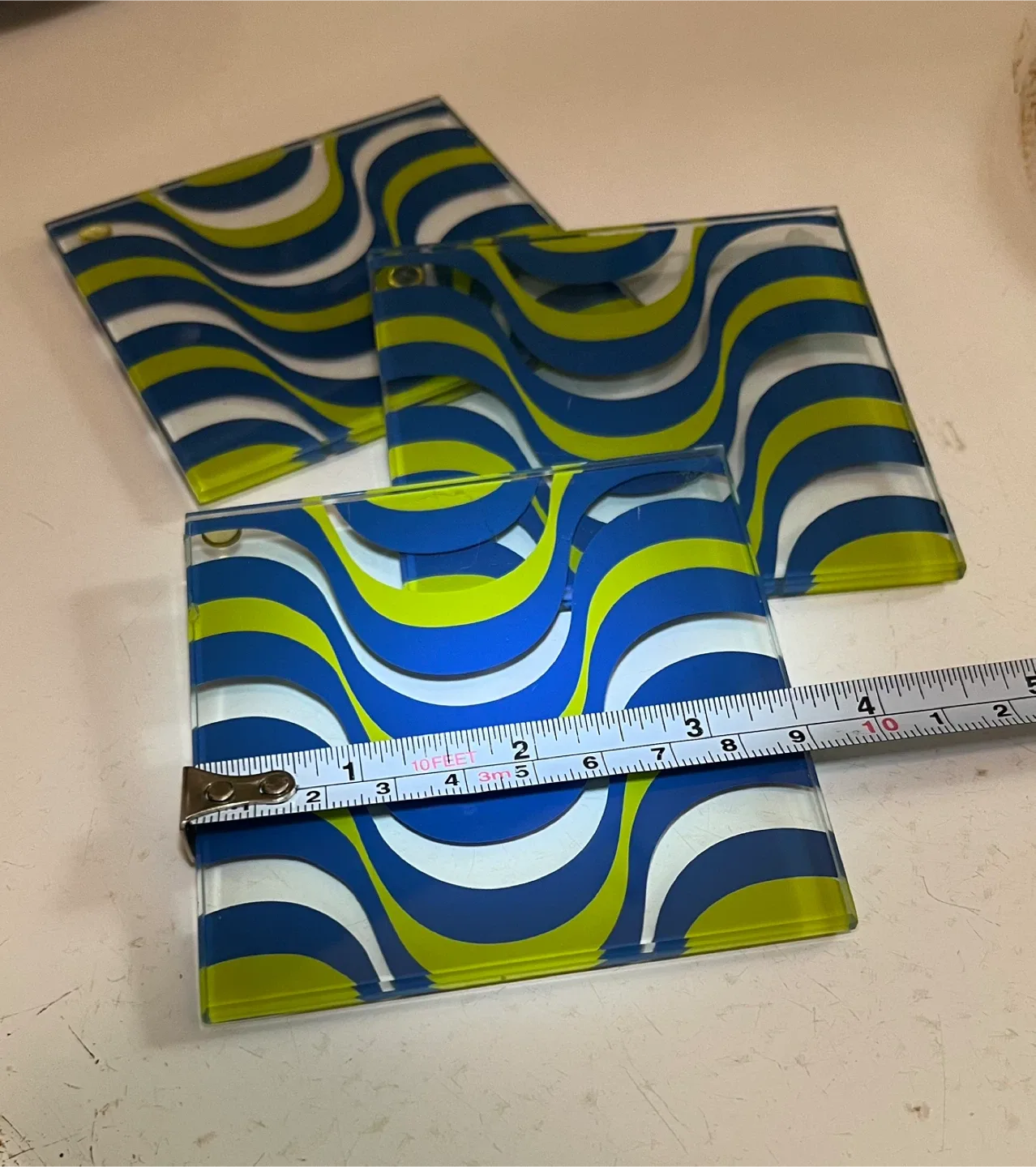 Free Retro Glass Coasters (3) 🥕 image indicator(3)