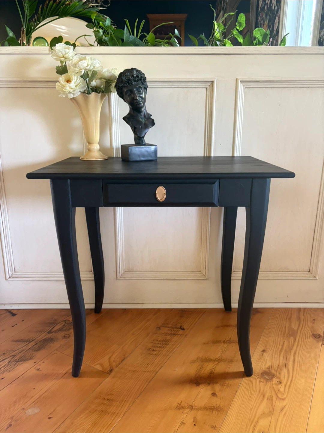 Refinished Black Console Table