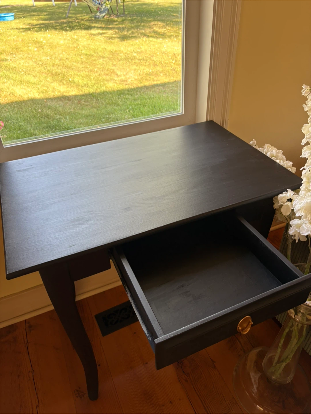 Refinished Black Console Table - photo 2