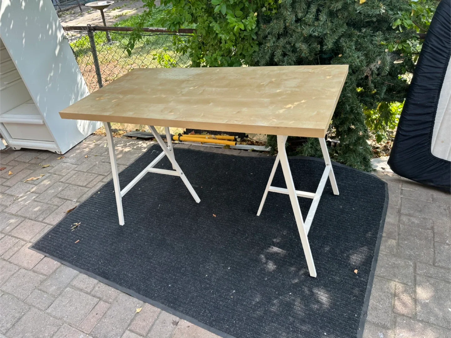 Trestle Table with White Legs thumbnail
