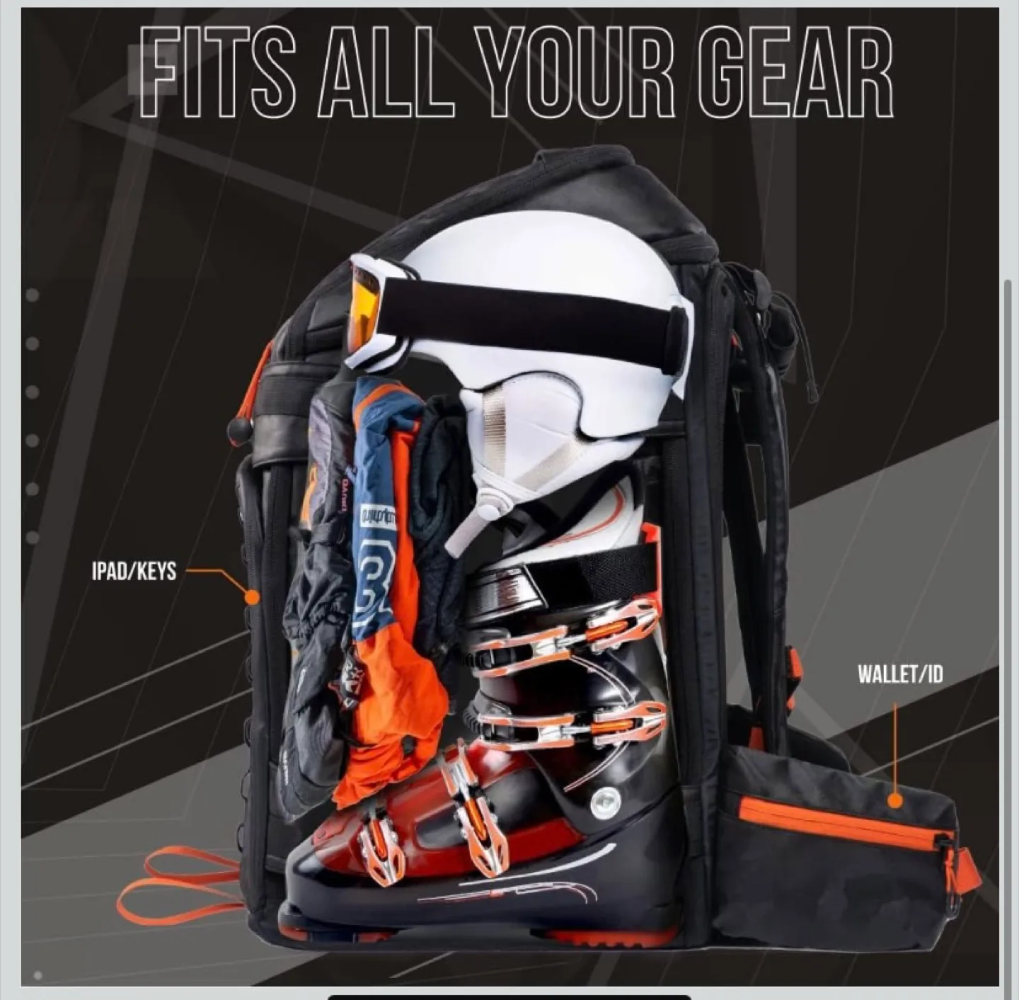 Sklon Ski Boot Backpack 55L-65L Black image indicator(6)