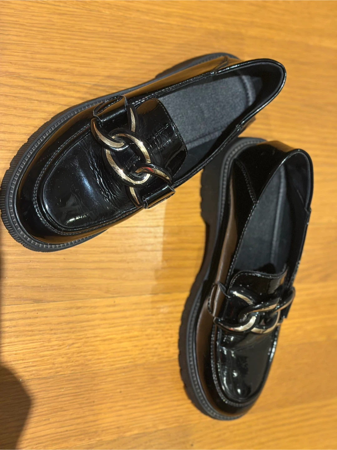 Black Patent Leather Loafers, Size 6.5 - photo 3
