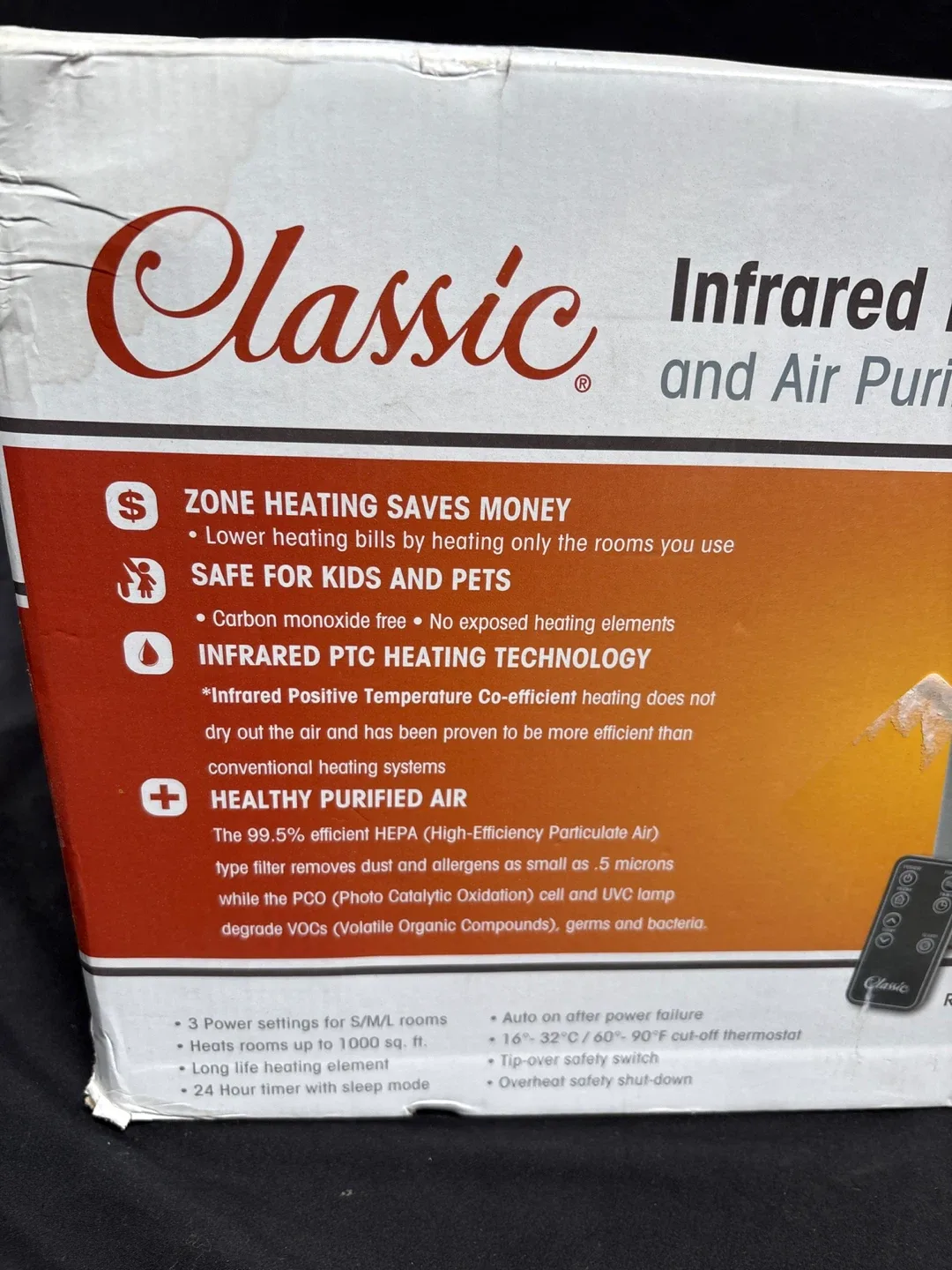 Classic Infrared PTC Zone Heater and Air Purifier image indicator(2)