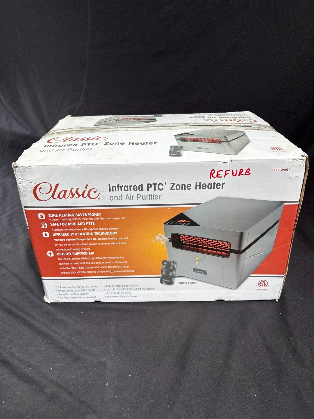 Classic Infrared PTC Zone Heater and Air Purifier thumbnail