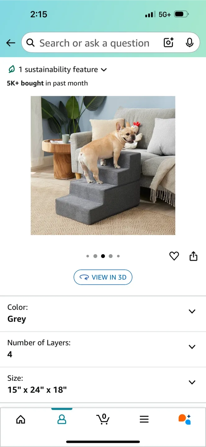 PetSafe CozyUp 4-Step Pet Stairs - Gray image indicator(2)