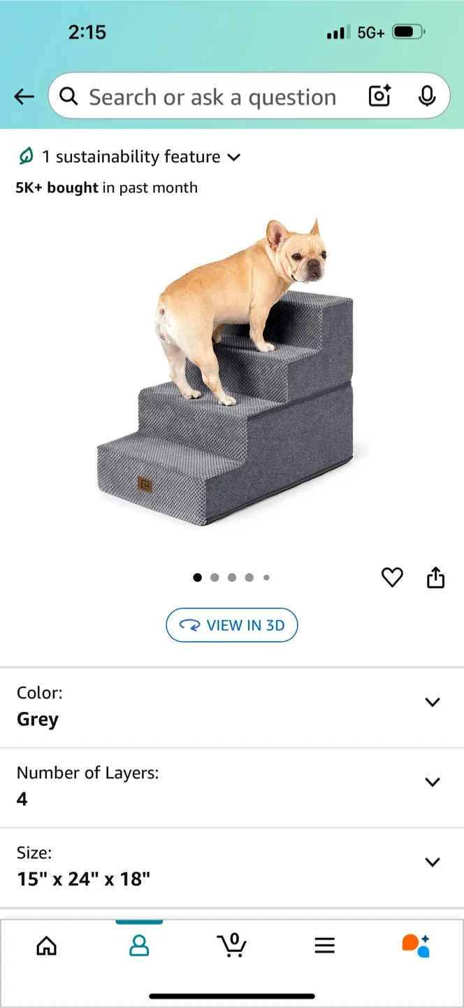 PetSafe CozyUp 4-Step Pet Stairs - Gray image indicator(3)