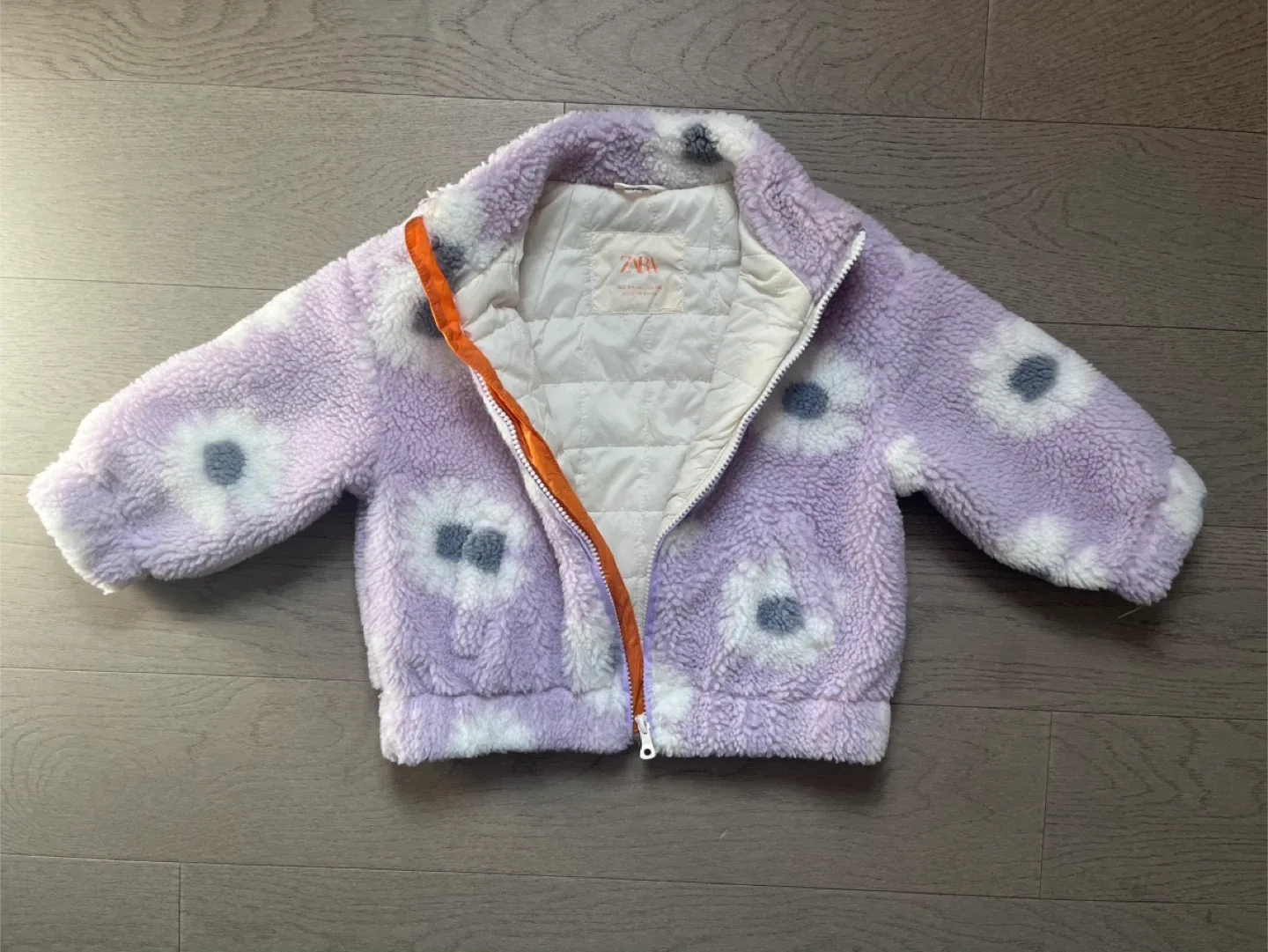 ZARA Kids Fleece Bomber Jacket - Size 3-4 Years 🥕 image indicator(2)