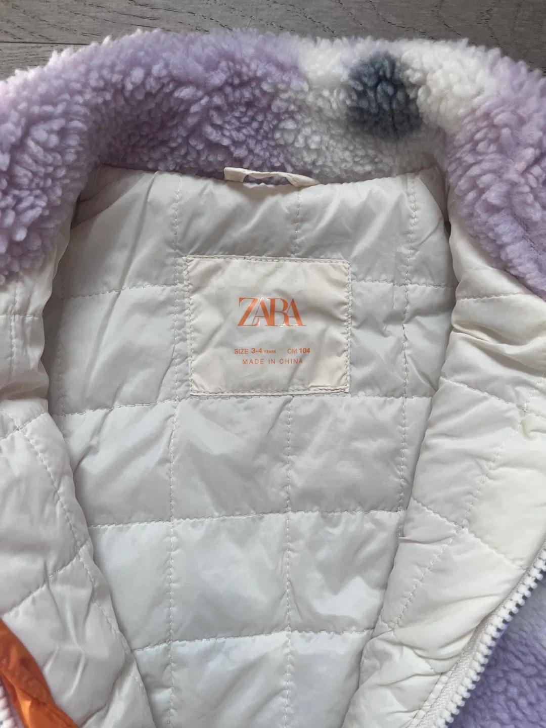 ZARA Kids Fleece Bomber Jacket - Size 3-4 Years 🥕 image indicator(4)
