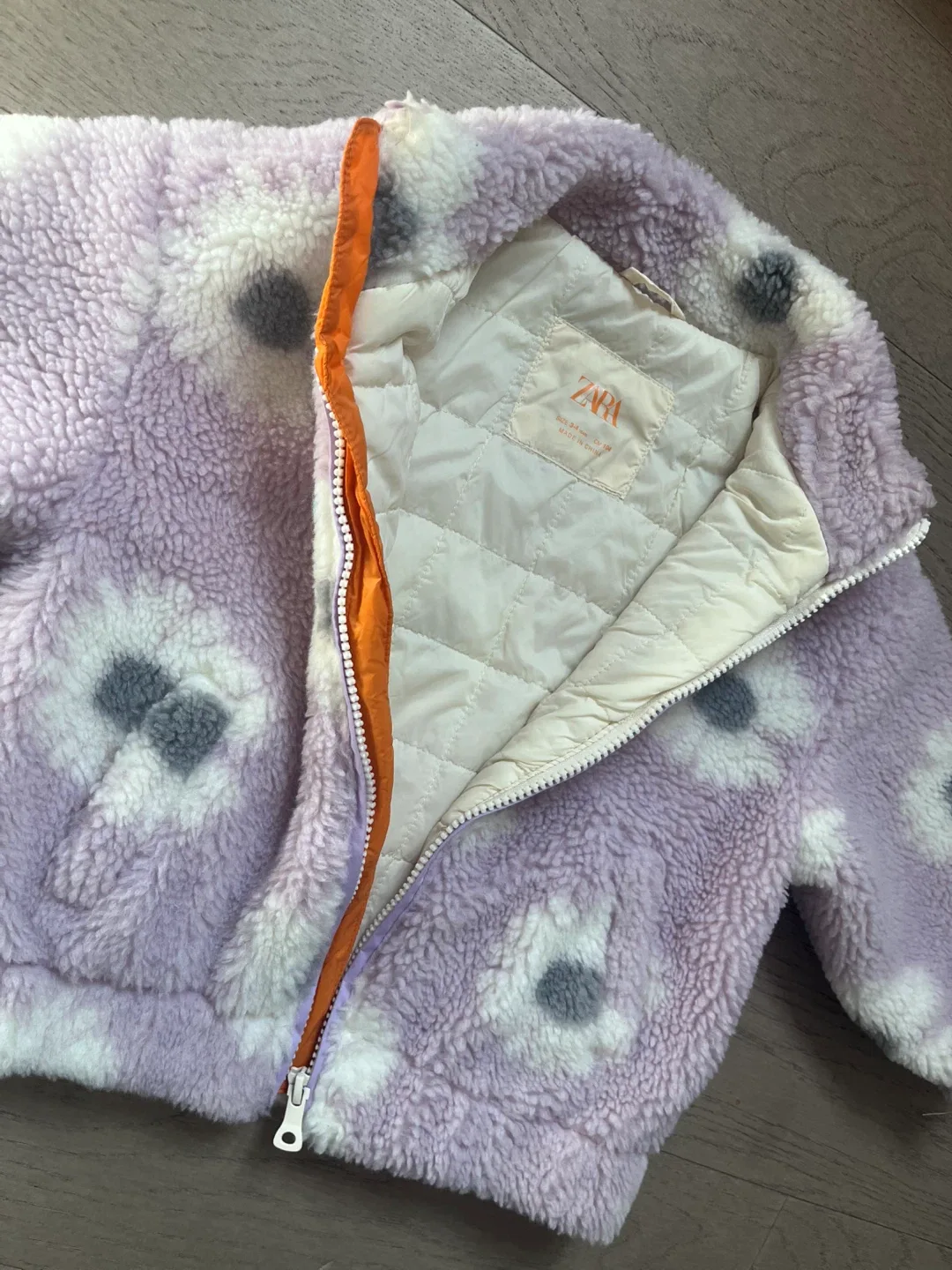ZARA Kids Fleece Bomber Jacket - Size 3-4 Years 🥕 image indicator(5)
