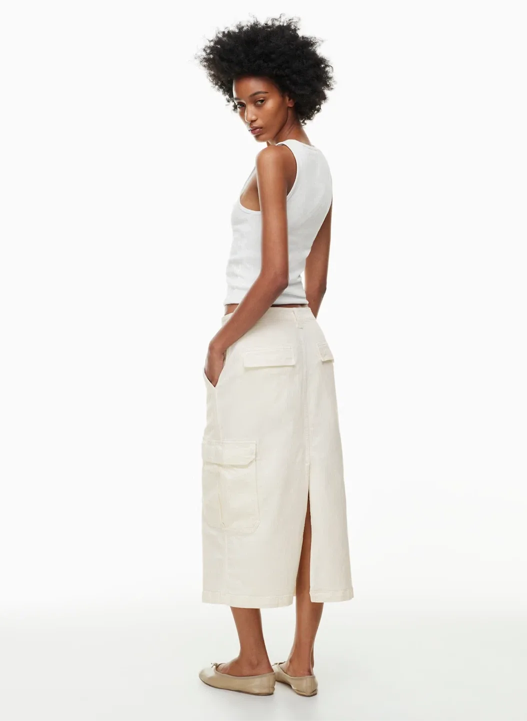 Aritzia Tna Troop Midi Cargo Skirt | GD Light Birch image indicator(2)