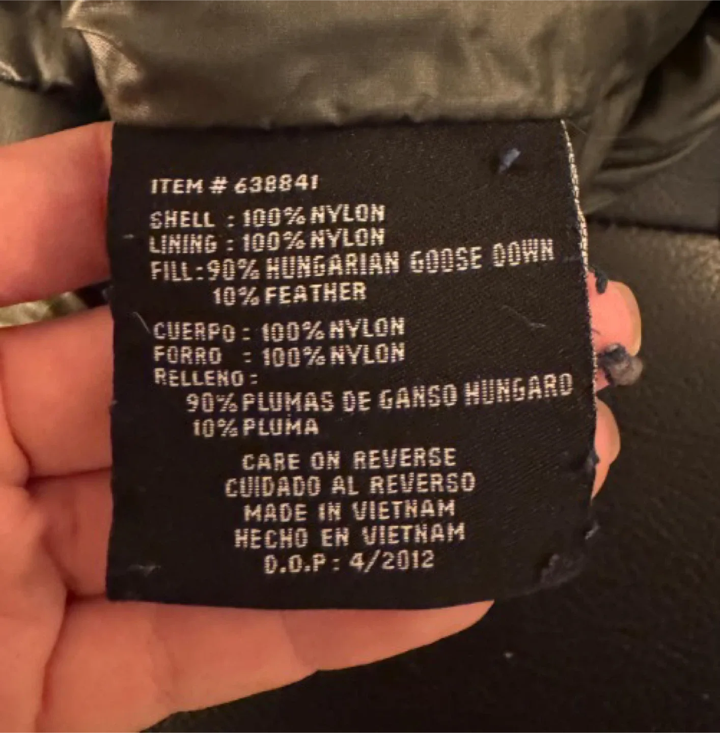 Kirkland Men's Size Medium Down Puffer Jacket image indicator(5)