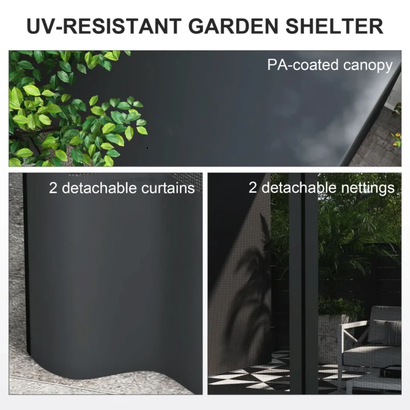 Outsunny 10' x 13' Wall Pergola, Outdoor Gazebo image indicator(5)