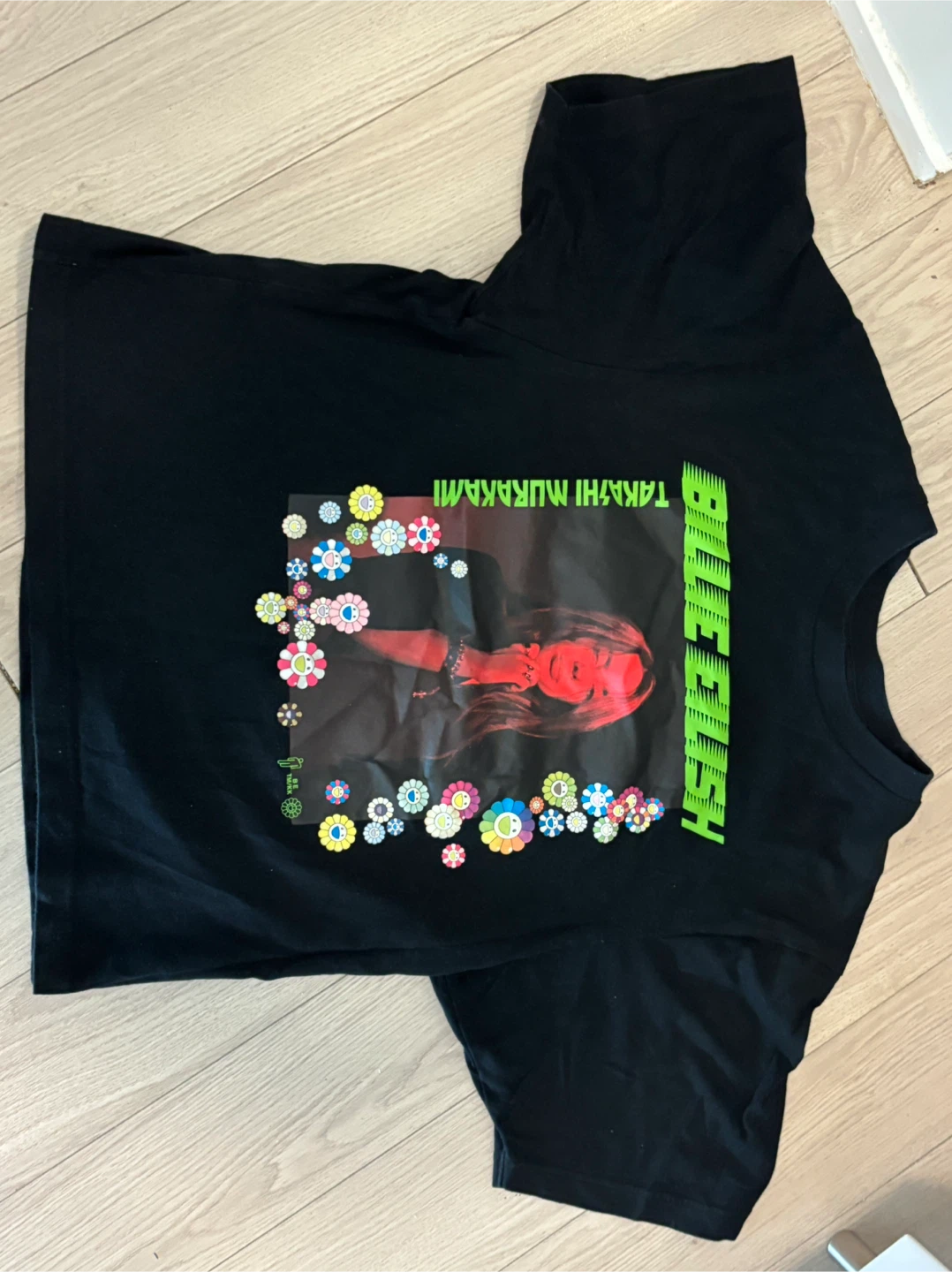 Uniqlo Billie Eilish x Takashi Murakami  Black Tee XS - photo 3