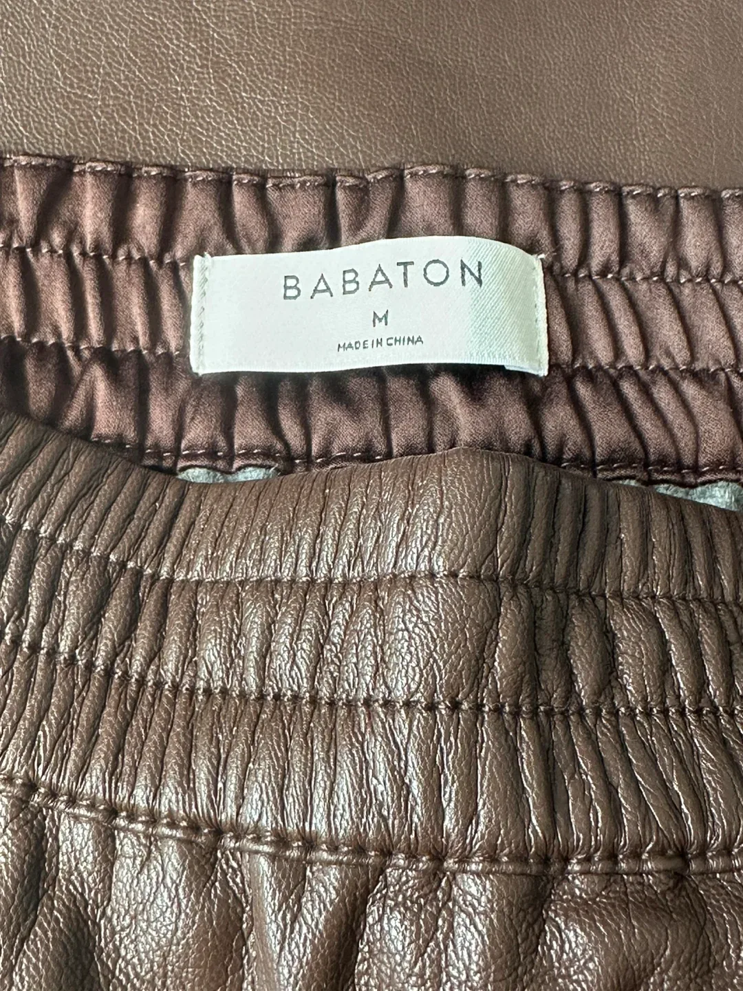 Aritzia Babaton Vegan Leather “Flags” Pencil Skirt | Coffee Bean image indicator(6)