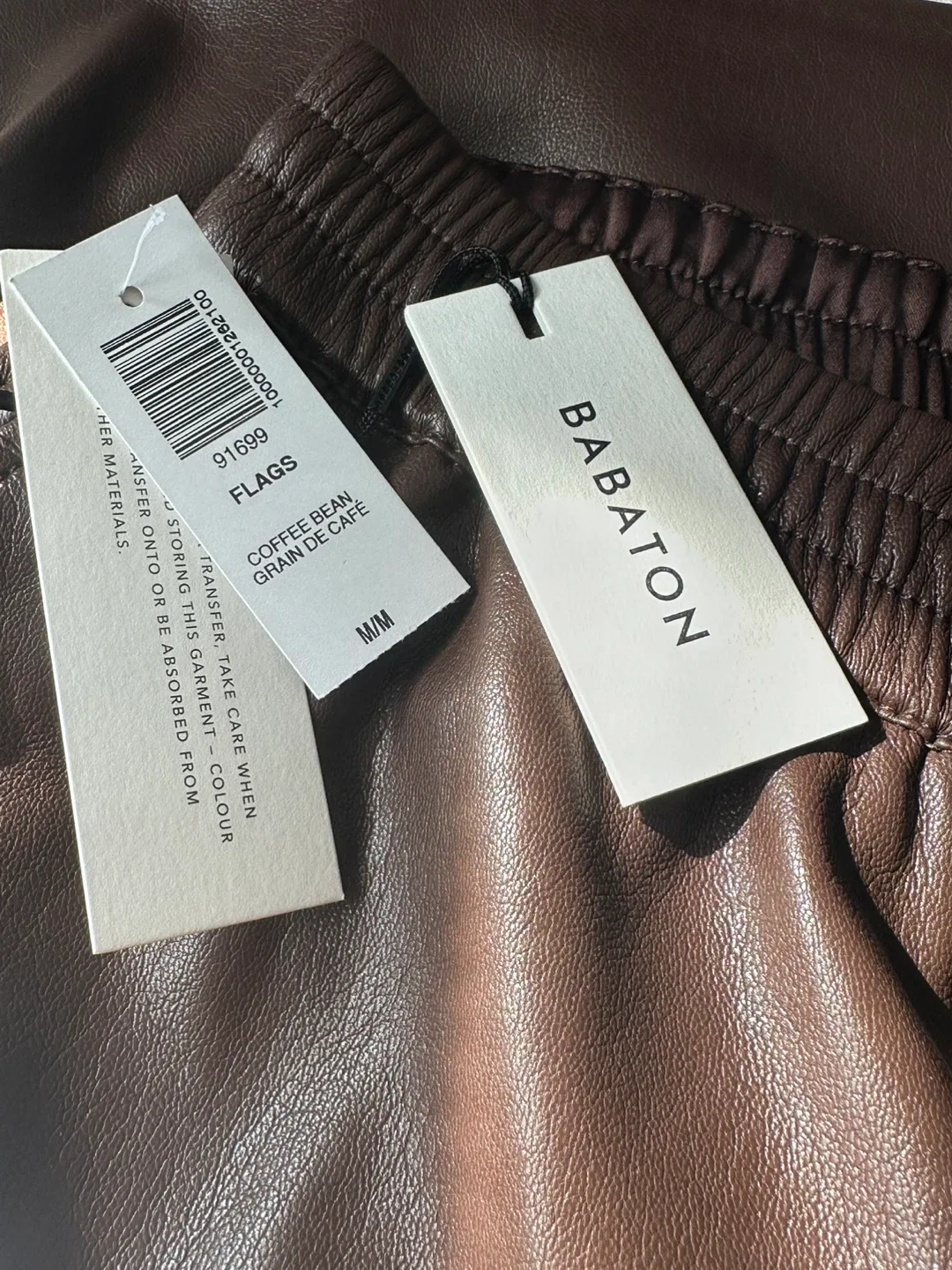 Aritzia Babaton Vegan Leather “Flags” Pencil Skirt | Coffee Bean image indicator(7)