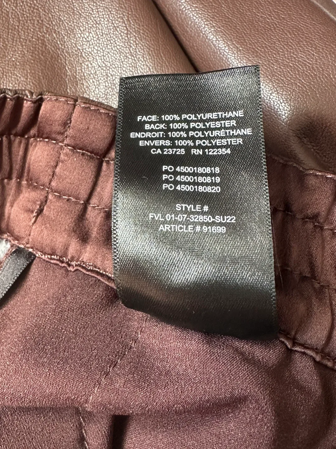 Aritzia Babaton Vegan Leather “Flags” Pencil Skirt | Coffee Bean image indicator(9)