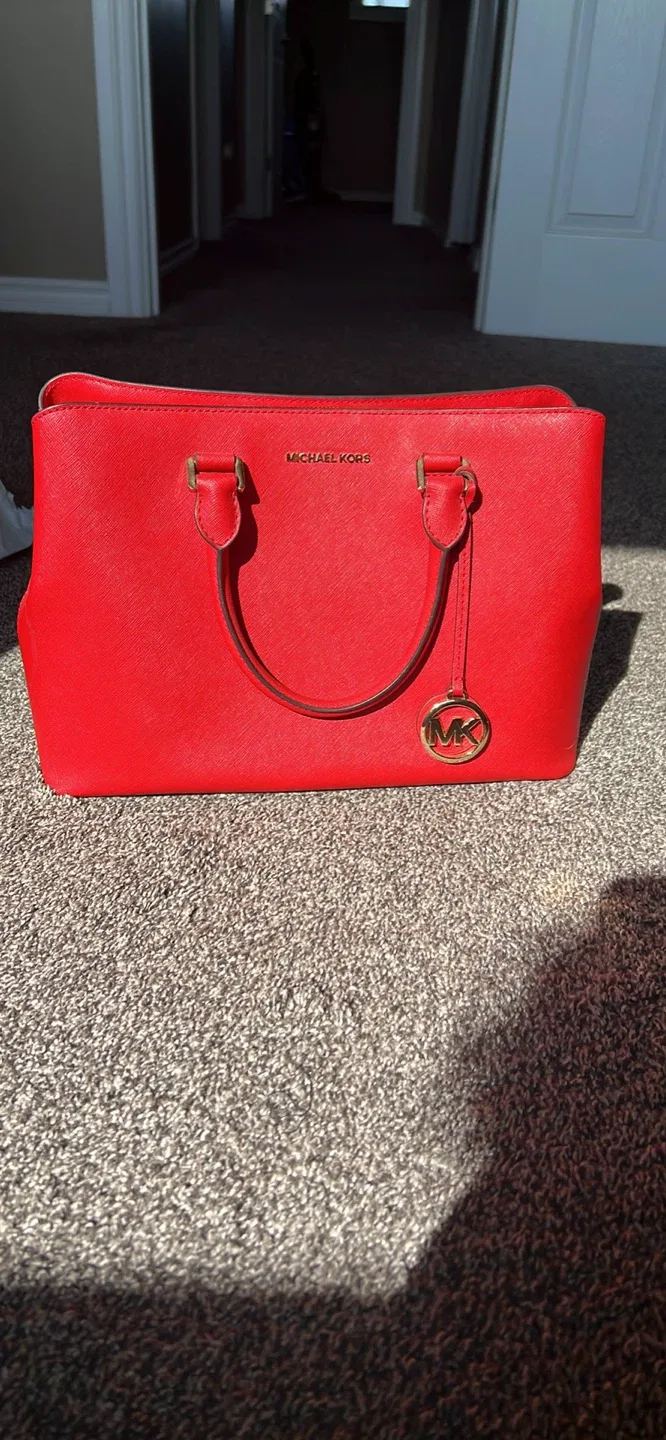 Michael Kors Red Purse thumbnail