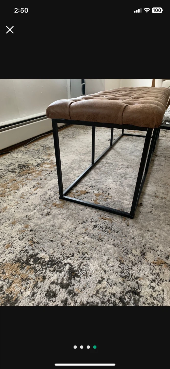 Faux Leather Bench - photo 4