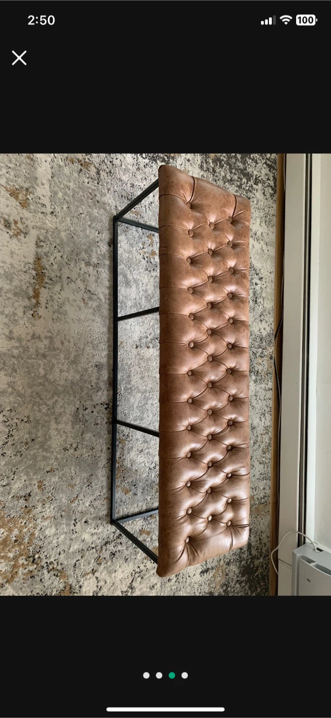 Faux Leather Bench - photo 3