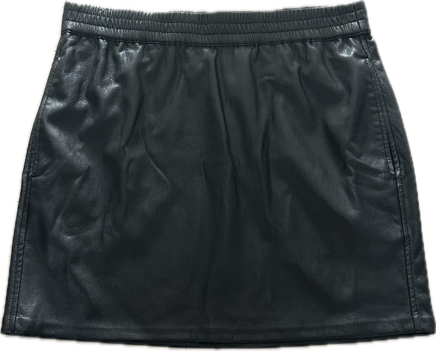 Aritzia Babaton Vegan Leather “Flags” Pencil Skirt | Black - photo 5