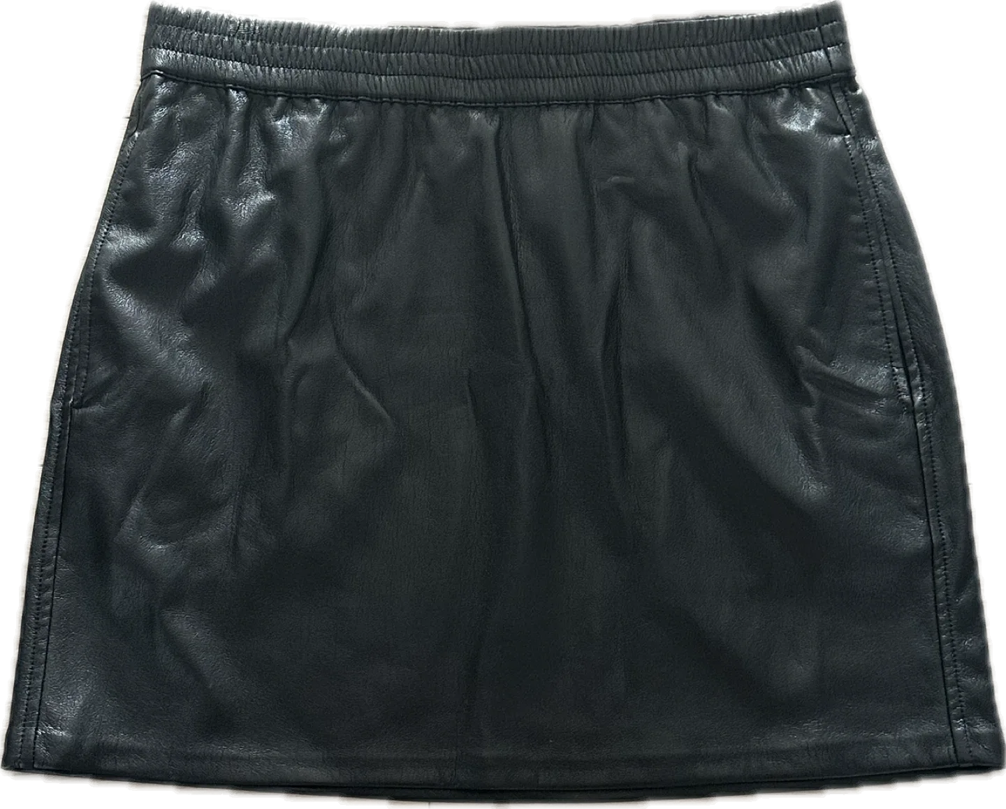 Aritzia Babaton Vegan Leather “Flags” Pencil Skirt | Black image indicator(5)