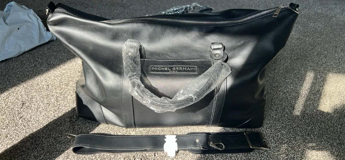 Michel Germain Paris Black Duffle Bag