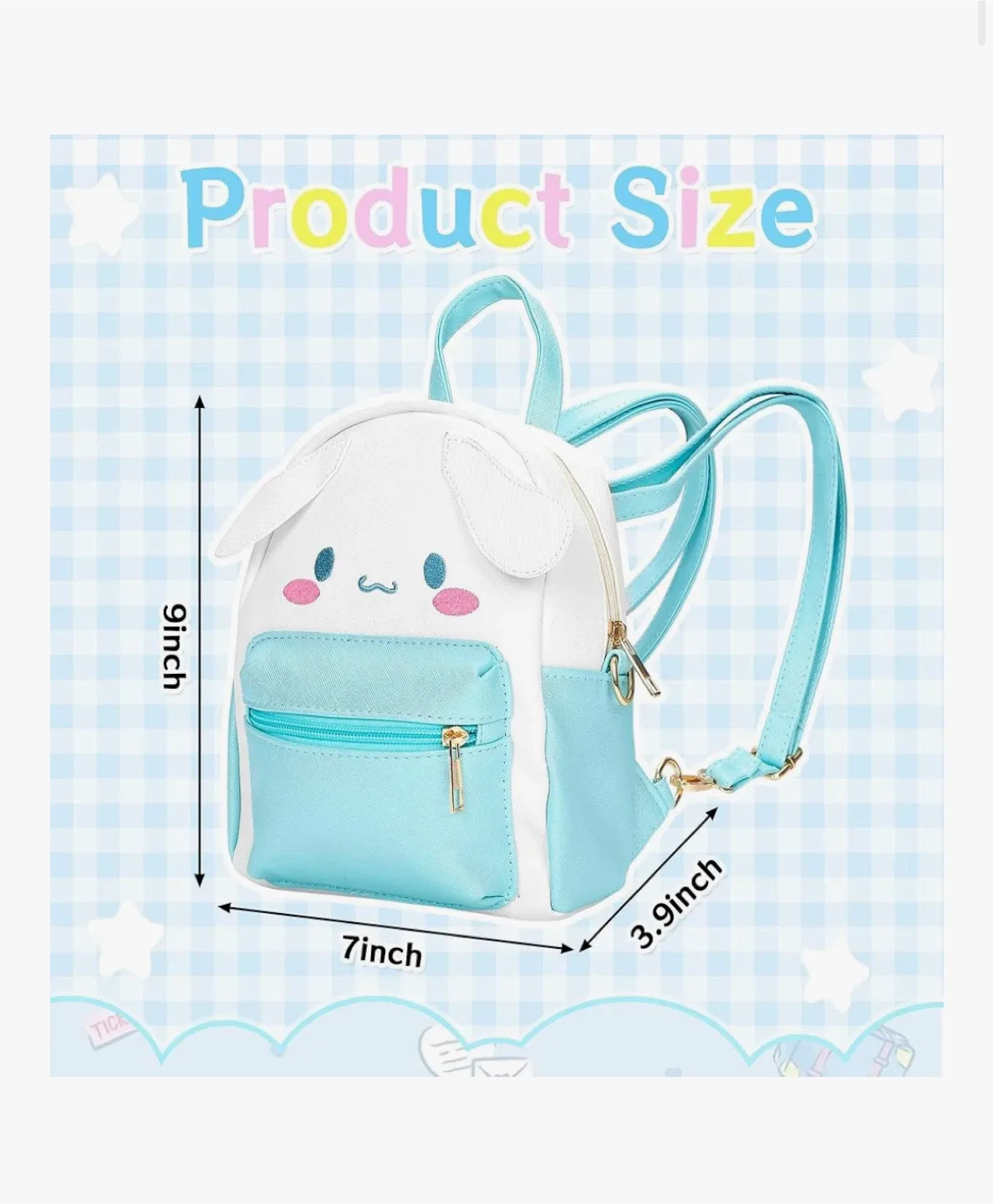 Mini Backpack - White & Blue image indicator(4)