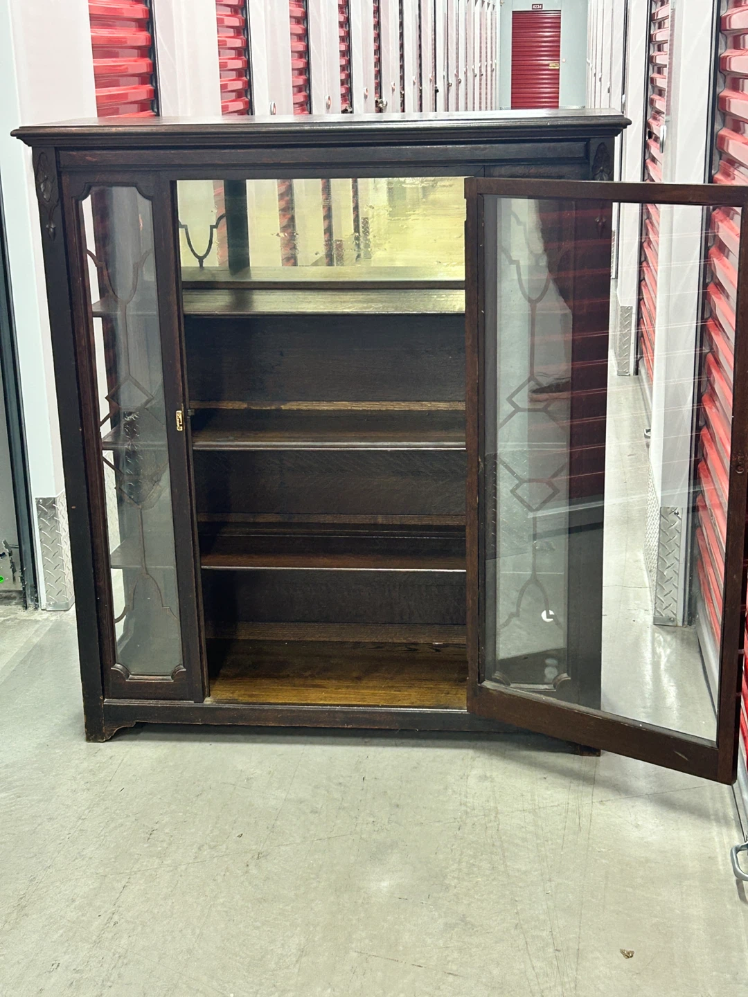 Vintage Wooden Display Cabinet - photo 5
