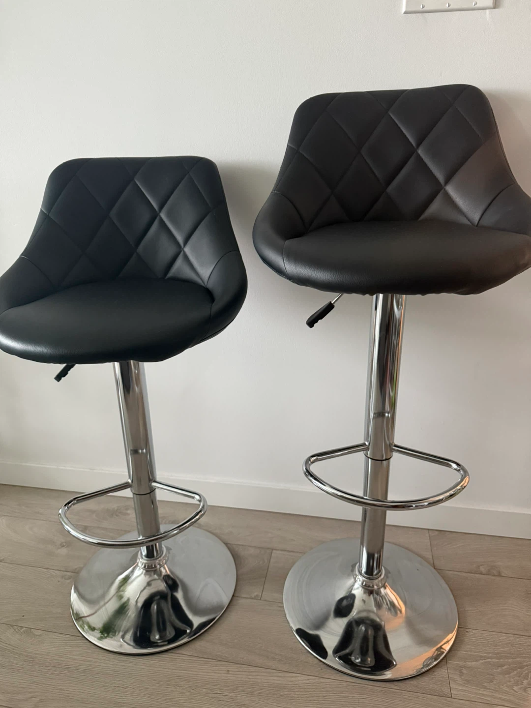 Bar Stools - Set of 2 - Black