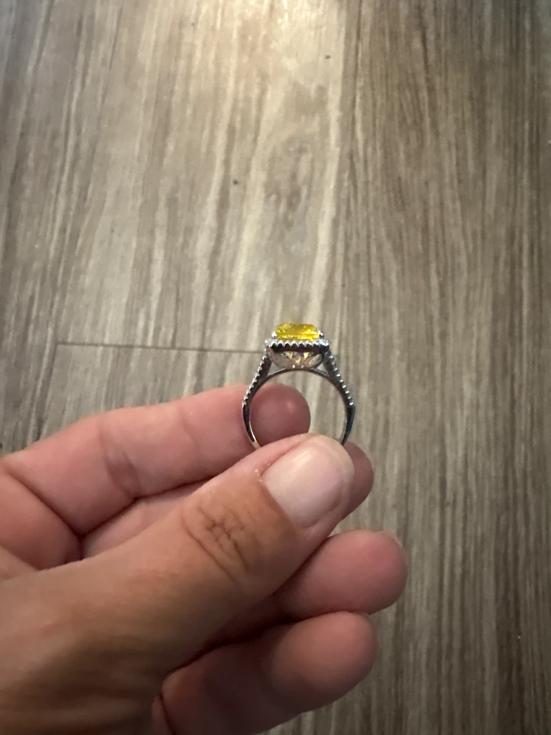 Sterling Silver 925 Ring with Yellow Stone 🥕 - photo 2