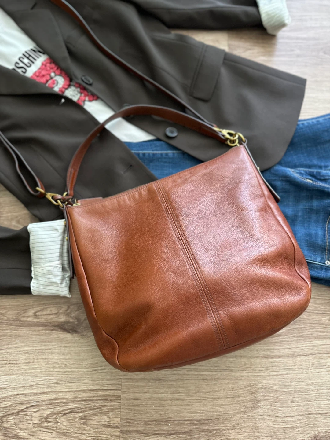 Fossil Jolie Brown Leather Hobo Bag