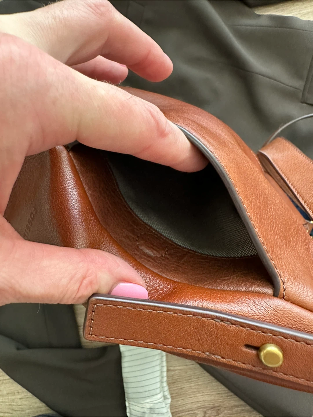 Fossil Jolie Brown Leather Hobo Bag - photo 5